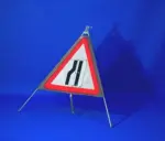 Quazar Classic Roll Up Flexible Road Narrows Sign - Reversible