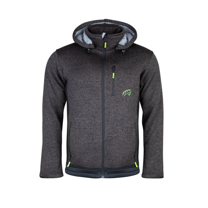 Arbortec Yeti Knitted Lined Grey Fleece Hoodie Jacket-0