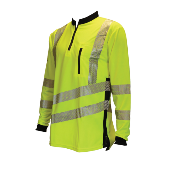 Treehog Polo Long Sleeve Shirt - Hi-Vis Yellow-0