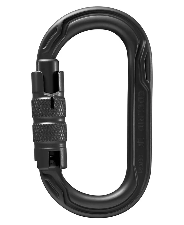 Edelrid Oval Power Black Triple Lock Karabiner-0