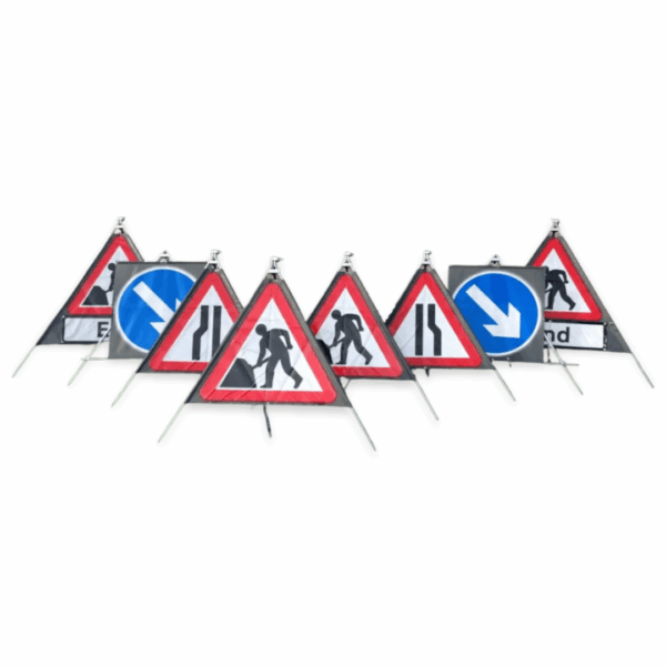 Quazar Classic™ 750mm Roll Up Chapter 8 Road Sign Kit