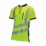 treehog polo hivis yellow short sleeve