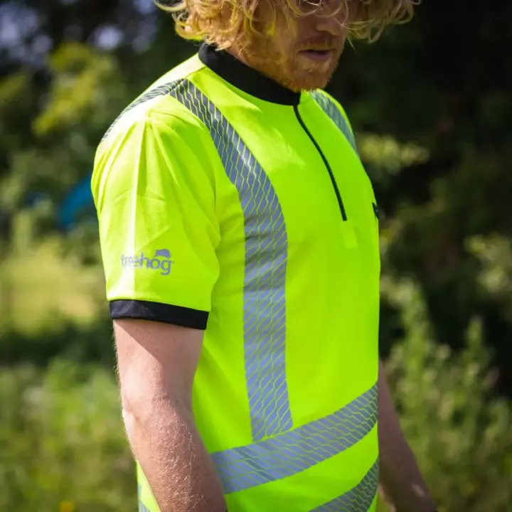 Treehog Polo Short Sleeve Shirt - Hi-Vis Yellow-14468