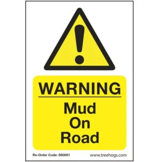 Arbortec 'Warning Mud On Road' Corex Safety Sign