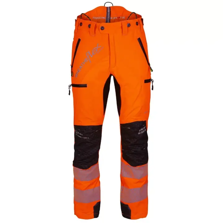 Arbortec Breatheflex Pro Hi-Vis Orange Chainsaw Trousers - Type A - Class 1-15201