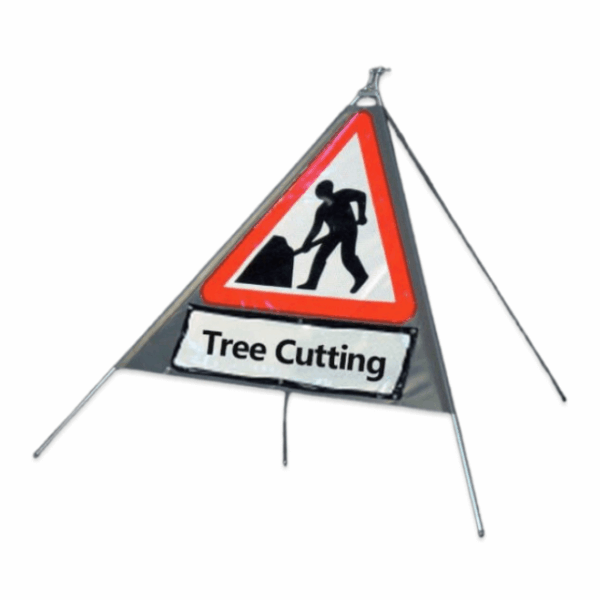 Quazar Classic™ Roll Up Flexible Men At Work Sign With Legend