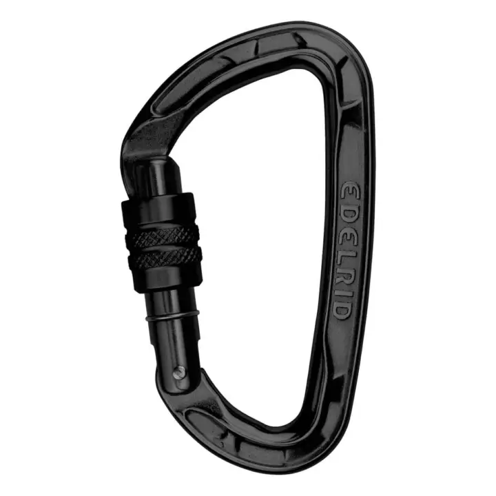 Edelrid Black Pure Screw Gate Karabiner-0